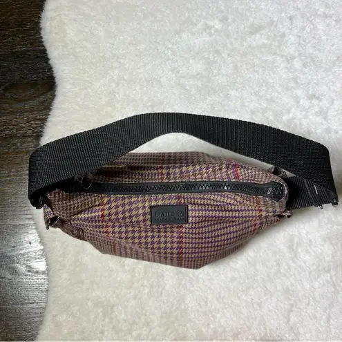 Lauren Ralph Lauren Y2K Houndstooth Shoulder Bag Purple