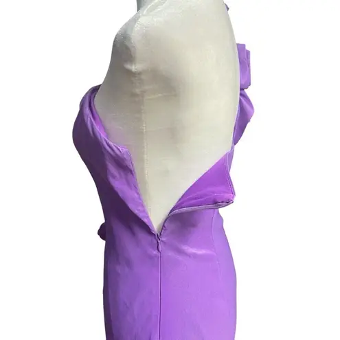 Daisy One-Shoulder Ruffle Dress Size S Lavender Dance Cocktail Bodycon Stretch