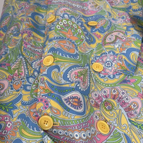 IZOD Flower Power Double Breasted Trench Coat Women S Pastel Polyester Pockets