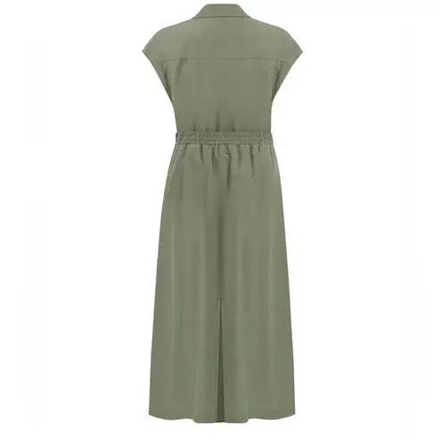 Goella Zippered Lapel Vest And Slit Half Skirt Two