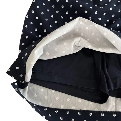 Charter Club Skort Womens 6 Navy Blue White Floral Flower Skirt Casual Preppy
