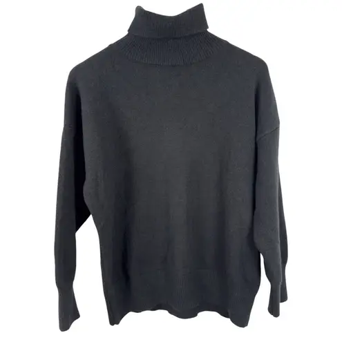 Femme Society Turtleneck Black Sweater Size Medium Minimalist Neutral Roll Neck