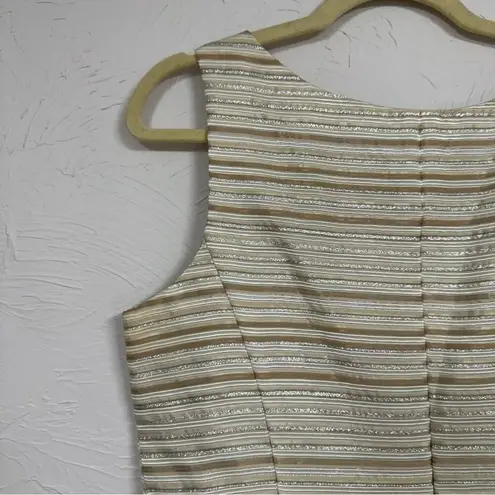 XScape Gold Striped Blazer Jacket With Shell Womens 14 Set Formal Dressy