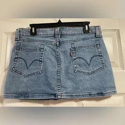 Levi's  Superlow Stretch Denim Mini Skirt Vintage Size 9 JR