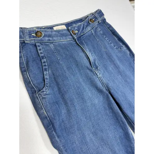 Pilcro Women's High Waisted Wide Leg Jeans trousers pockets size 26