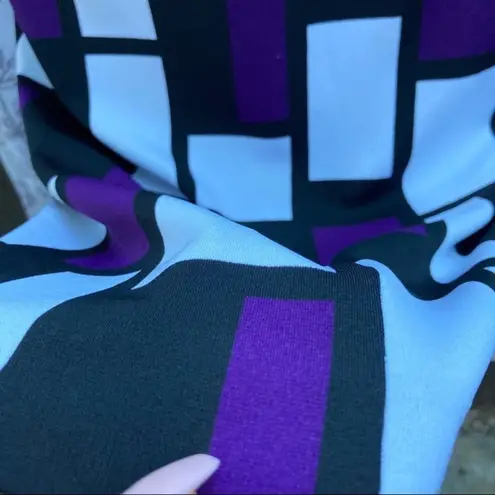 Premise pencil skirt size 8 preppy office graphic purple colorblock