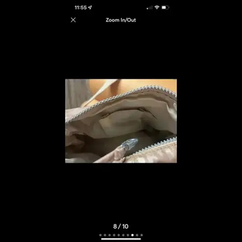 Kipling Reth Crossbody Purse Shoulder Bag Metallic Pink Adjustable Shimmer