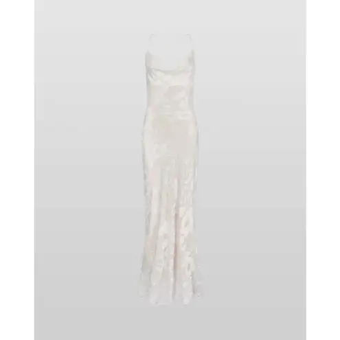 Rat & Boa Primrose Dress Cowl Cross Back XS Long Maxi Bride Formal Wedding Guest White