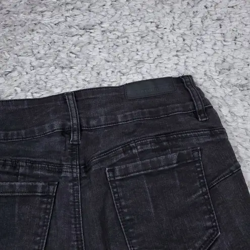 Blackheart Hot Topic High Rise Super Skinny Shorts Stretch Denim Size 3 Black
