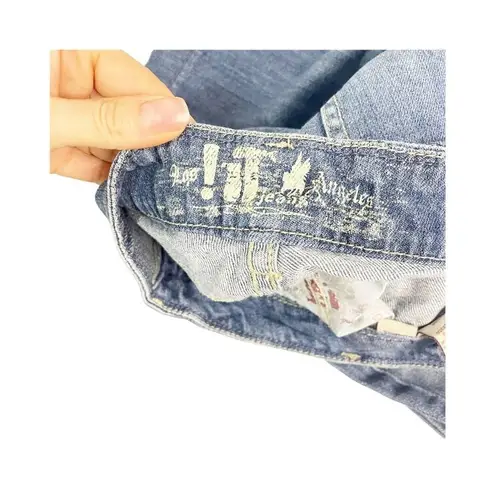 Women’s IT Brand Dark Wash Denim Bermuda Shorts Flat Front Size 28 Casual Cotton Blue