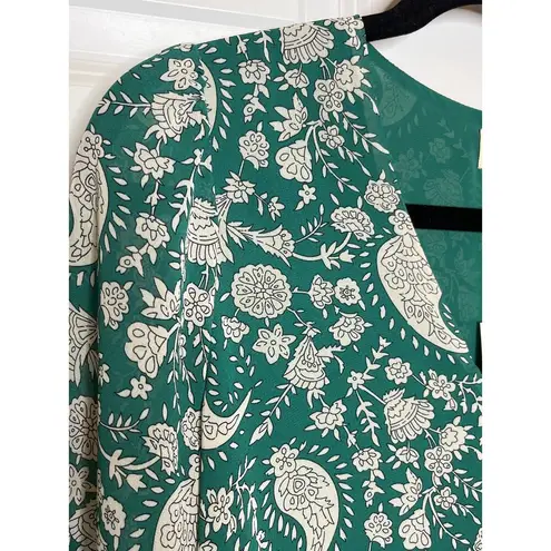 MELLODAY NEW Green White Paisley Mini Dress XS - Small