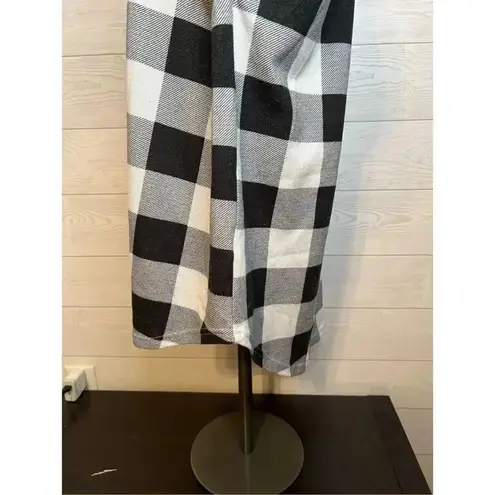 Chic Soul.Com black/white buffalo plaid long sleeve top Size 2XL Black