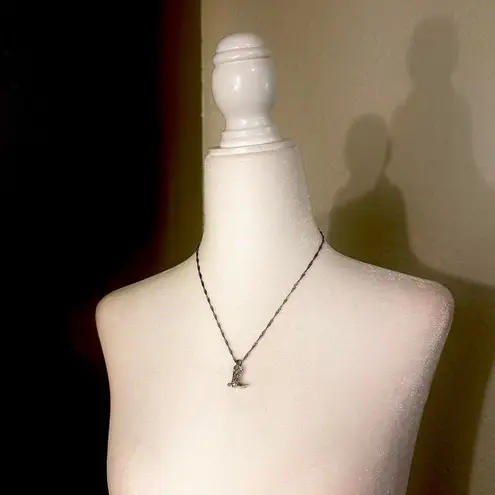 Silver Cowboy Boot Necklace