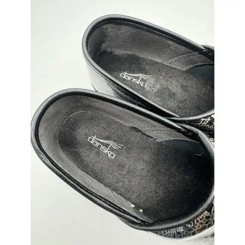 Dansko Professional Clogs Size 40 Floral Metallic Nursing Excellent Condition
