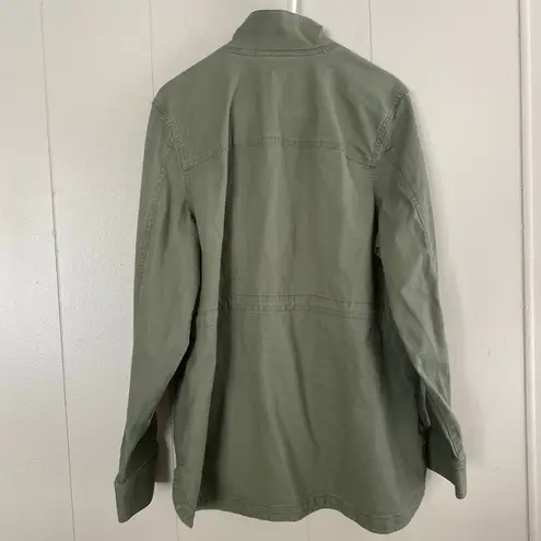 L.L.Bean Utility Jacket Women’s XL – Green Field Coat Snap Button Zip