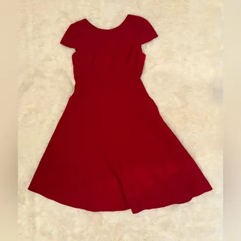 Dress the Population NWOT LIVIA GARNET RED FIT & FLARE DRESS sz L