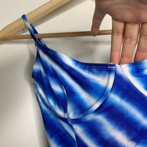 ONIA Chelsea Blue Tie Dye One Piece Swimsuit Medium New With Tags