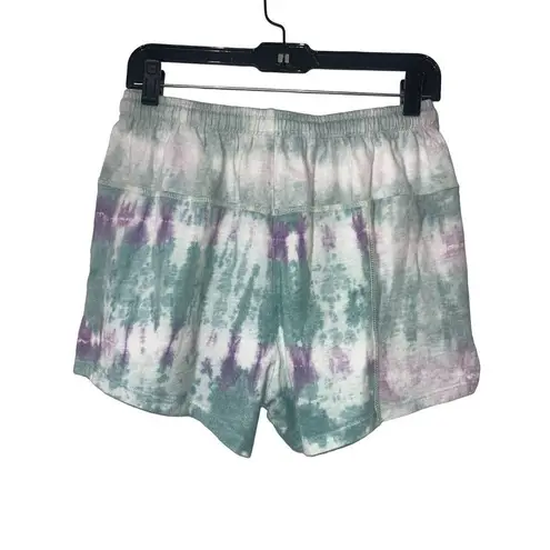 JOHN ELLIOTT Reconstructed Tie Dye Shorts in Mineral & Opal 2 Medium New Womens Green