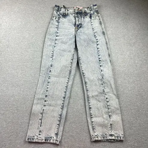 Revice Denim Revice Jeans Womens Size 24 Light Wash Straight Ankle Cropped Button Fly Boho