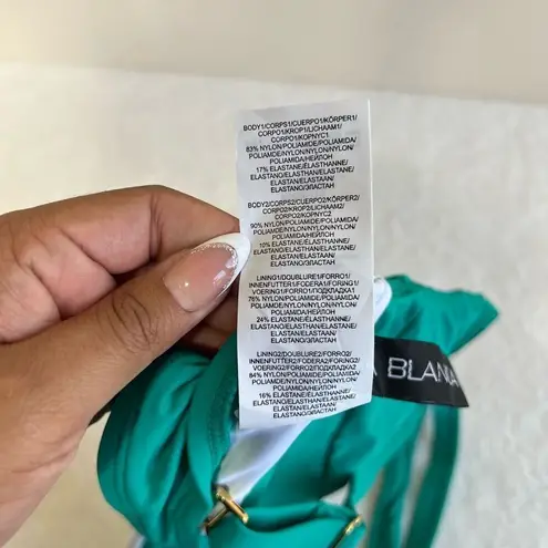 La Blanca Emerald Bikini Swim Top Front Twist Underwire 4 NEW