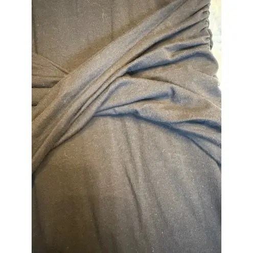 James Perse Womens Ruched Twisted Front T-Shirt Dress Black Size 0