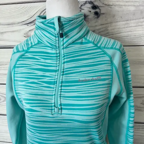 Avalanche Teal Blue Patterned Quarter Zip Pullover