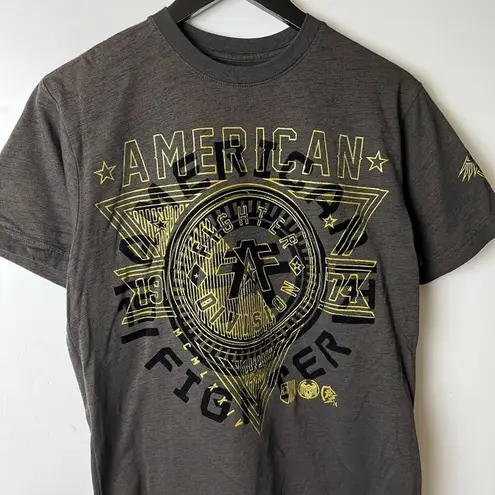 American Fighter T Shirt Small S Gray Graphic Tee