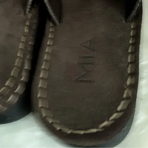 MIA  Joelle Brown Leather Platform Sandals 9