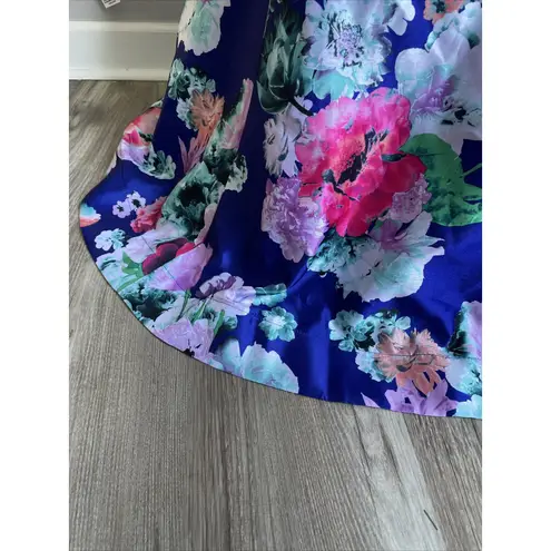 My Michelle NEW  Floral‎ Mermaid Sz 5 Off the Shoulder Lace Up Back Mermaid Dress