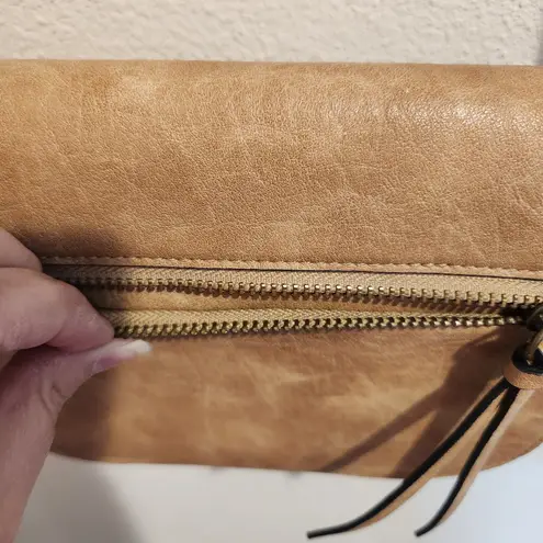 Hayden Harnett Tan Cross Body Bag Handbag Distressed