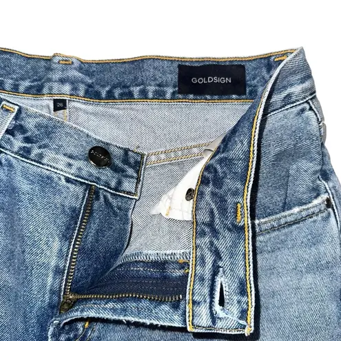 NWT Goldsign High Rise Straight Leg Medium Wash Jeans 26 Blue