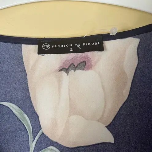 Fashion to figure NWT Plus 2X Floral Maxi Dress Long Sleeve V-Neck Career Church