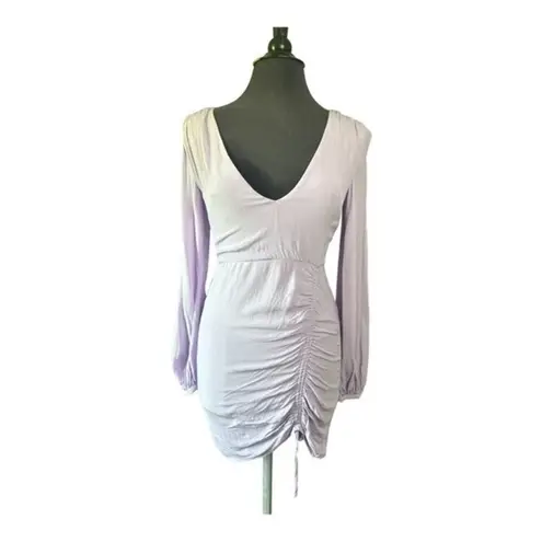 L'Academie  Pearl Ruched Dress in Lilac Size S