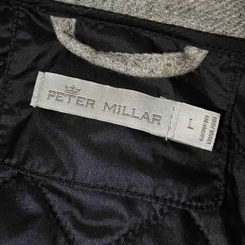 Peter Millar  Womens Black‎ Quilted Elbow Patch Traveler Jacket Coat Large