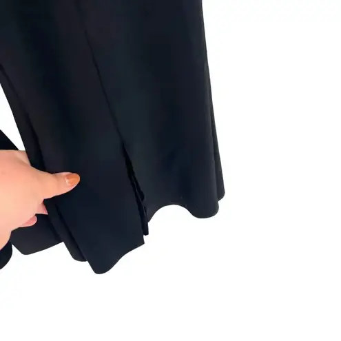 Norma Kamali Norma Kamali Spat Leggings in Black Flare Front Slit Stretch Size XL