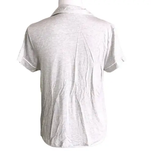 Stars Above GRAY SUPER SOFT BUTTON DOWN PAJAMA TOP SMALL