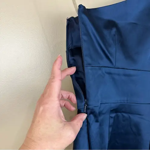 Guess by Marciano Los Angeles Dark Blue One Shoulder Peplum Dress 0 - Image 7