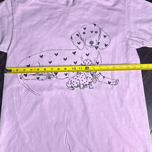 Los Angeles Apparel Crewneck short sleeve T-shirt 100% cotton dog & pup BoHo casual INDIE cute