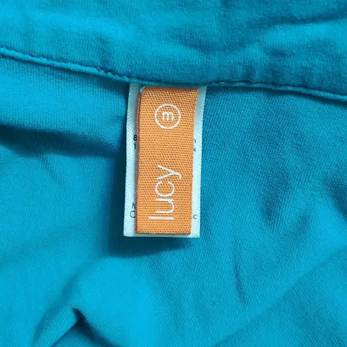 🔥RARE🔥 Lucy Activewear Teal Blue Fitted Full Zip Track Jacket Medium
