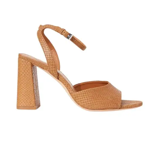 NWT STAUD Solange Tan Snakeskin Heels Size 39