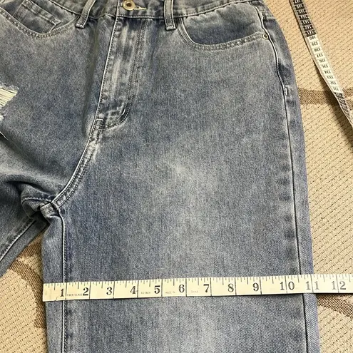 Dance & Marvel Distressed Blue Denim Jeans, size large, style #:dmp20288