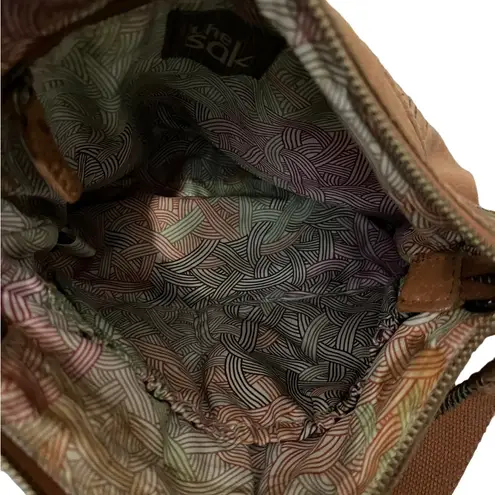 The Sak Soft Tan Leather Studded Crossbody Bag Purse