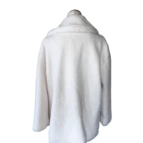 C&C California NWT C& C California White Teddy Faux Fur Sherpa Cozy Coat XL Ivory white thumbnail 6