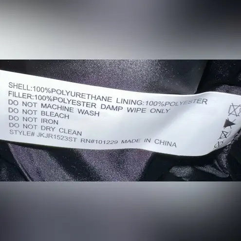 Stoosh NWT Black Quilted Women's Vegan Leather Moto Jacket - medium