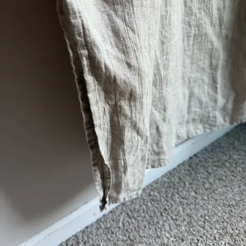 Flax Slipster 1G Natural Cream Maxi Linen Dress Sleeveless