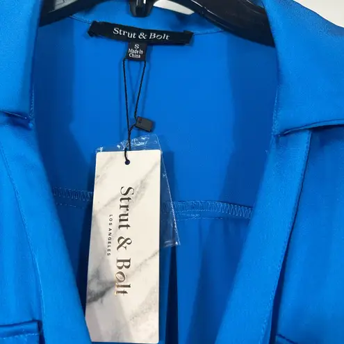 Strut and Bolt Blue Long Sleeve Pantsuit Size Small NWT