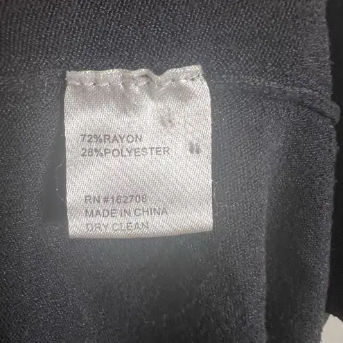 Toccin Black Ribbed Turtleneck Long Sleeve Midi Sweater Dress Size Medium