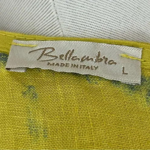 Bella Umbra Tie Dye Linen Top Yellow Blue L Yellow Size L