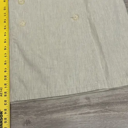 Isaac Mizrahi Heather Tan Above the Knee Button Front Silky Lined Skirt Size 18