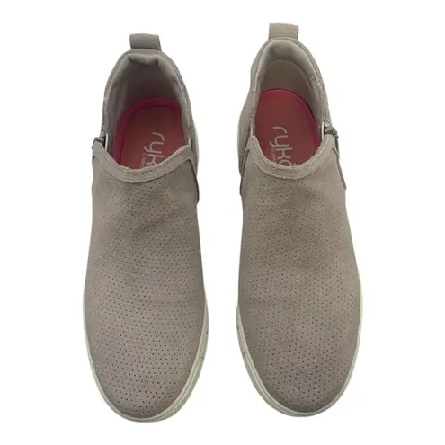 Ryka Hensley Zip Sneaker Bootie Grey Suede US Women's 6M